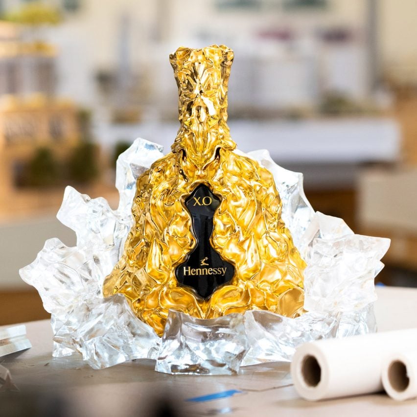 150th anniversary Hennessy XO cognac bottle by Frank Gehry