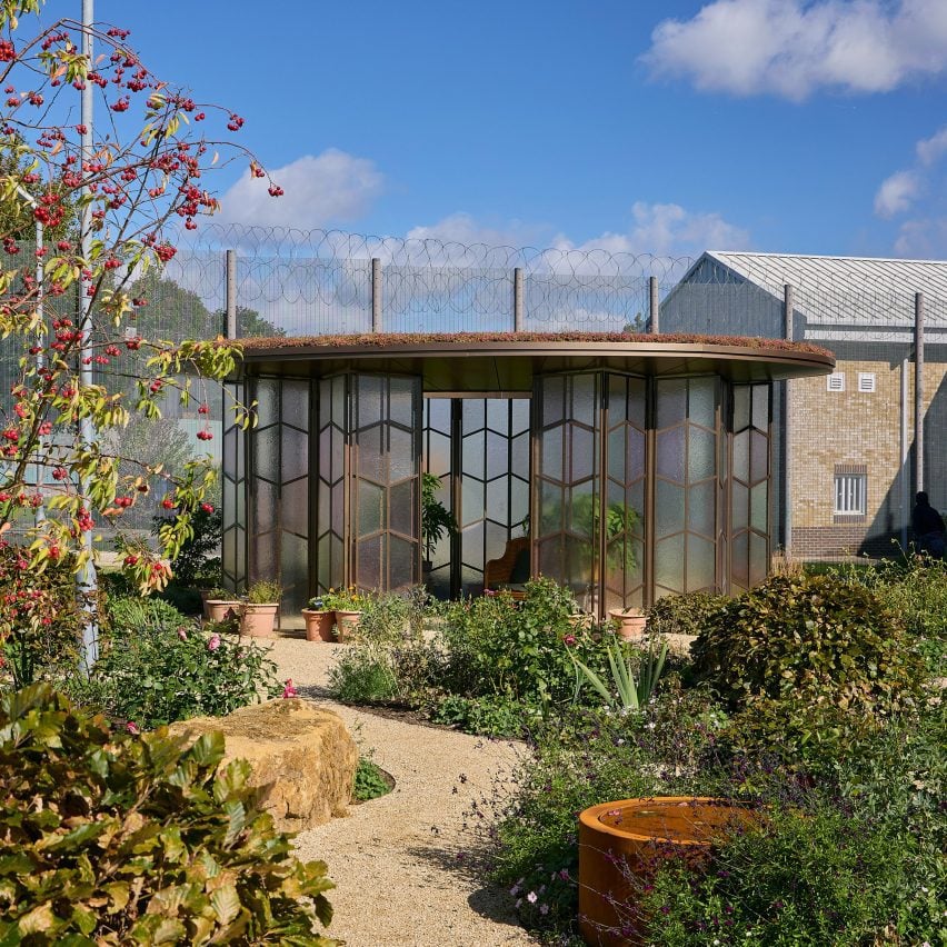 The Glasshouse Garden Pavilion by Hollaway Studio at HMP Downview prison